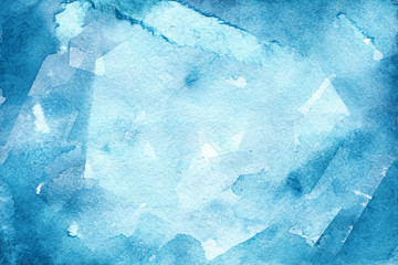 Watercolor blue background