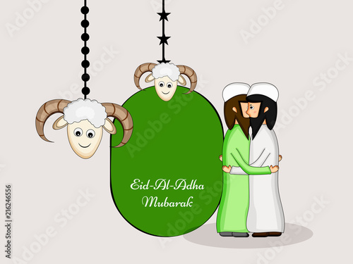 Illustration of background for the occasion of Muslim festival Eid-al-adha 
