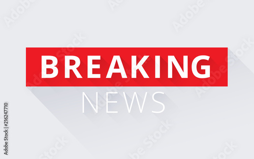 White and red breaking news background.