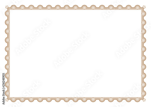 Line Art Border with Crown 