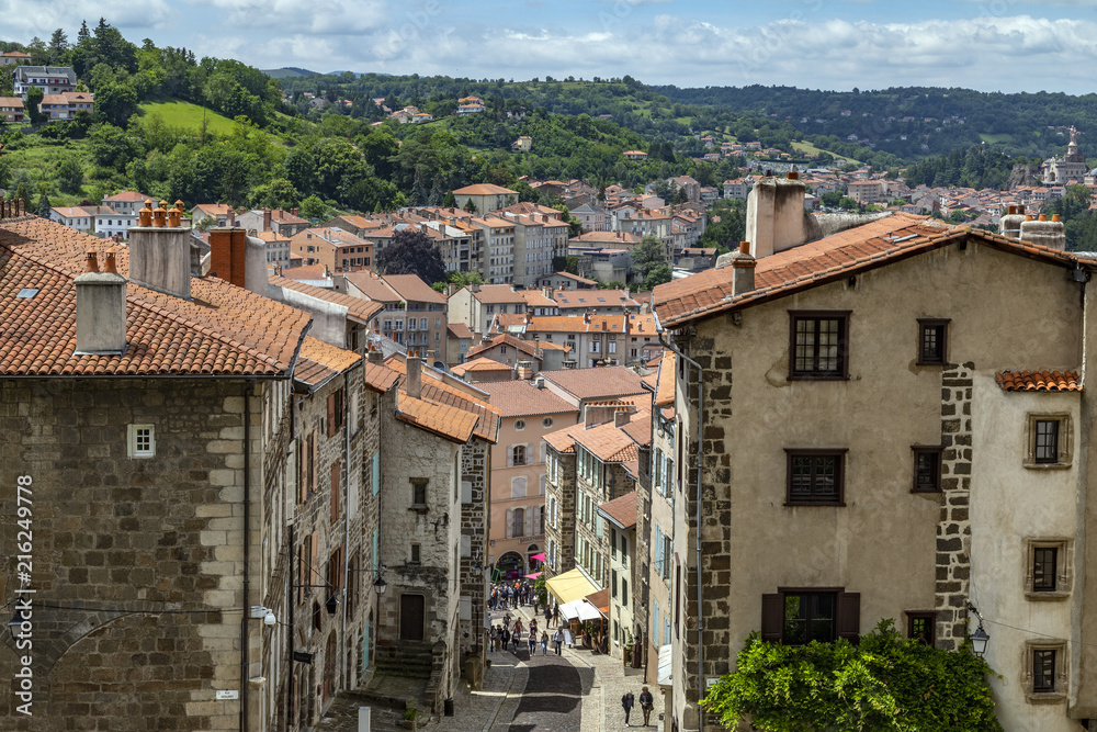 The the city of Le Puy-en-Velay - France