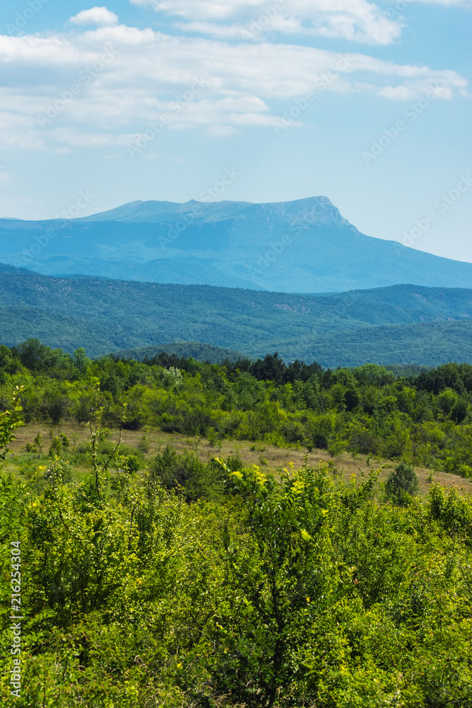 Mount Chatyr-dag on a sunny summer day