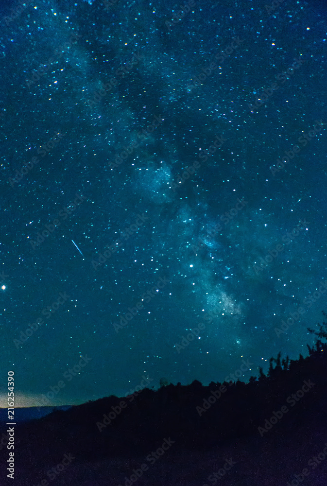 Starry sky overlooking the Milky Way site Starry sky overlooking the Milky Way site