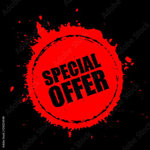 Special offer grunge design icon