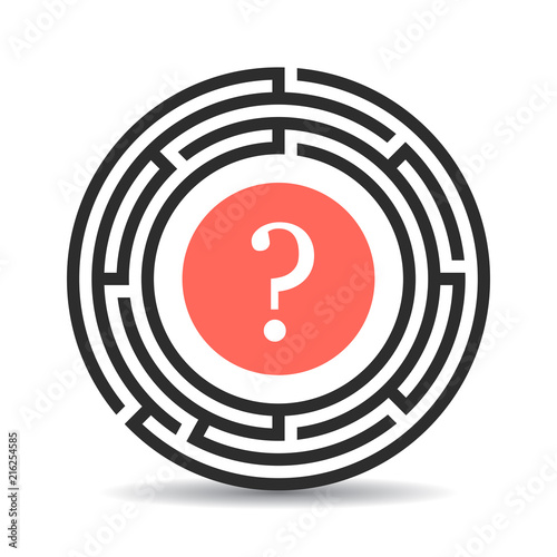 Puzzle maze concept vector icon