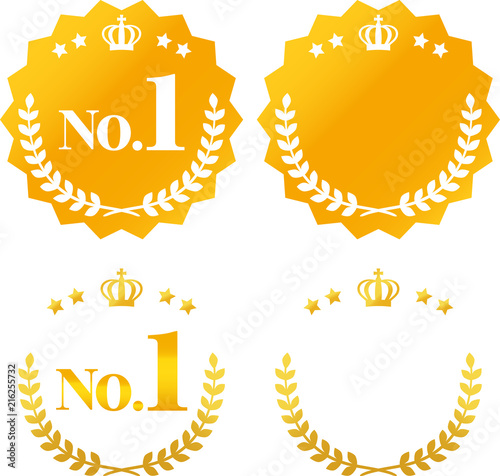 月桂樹の装飾とNO.1のアイコン