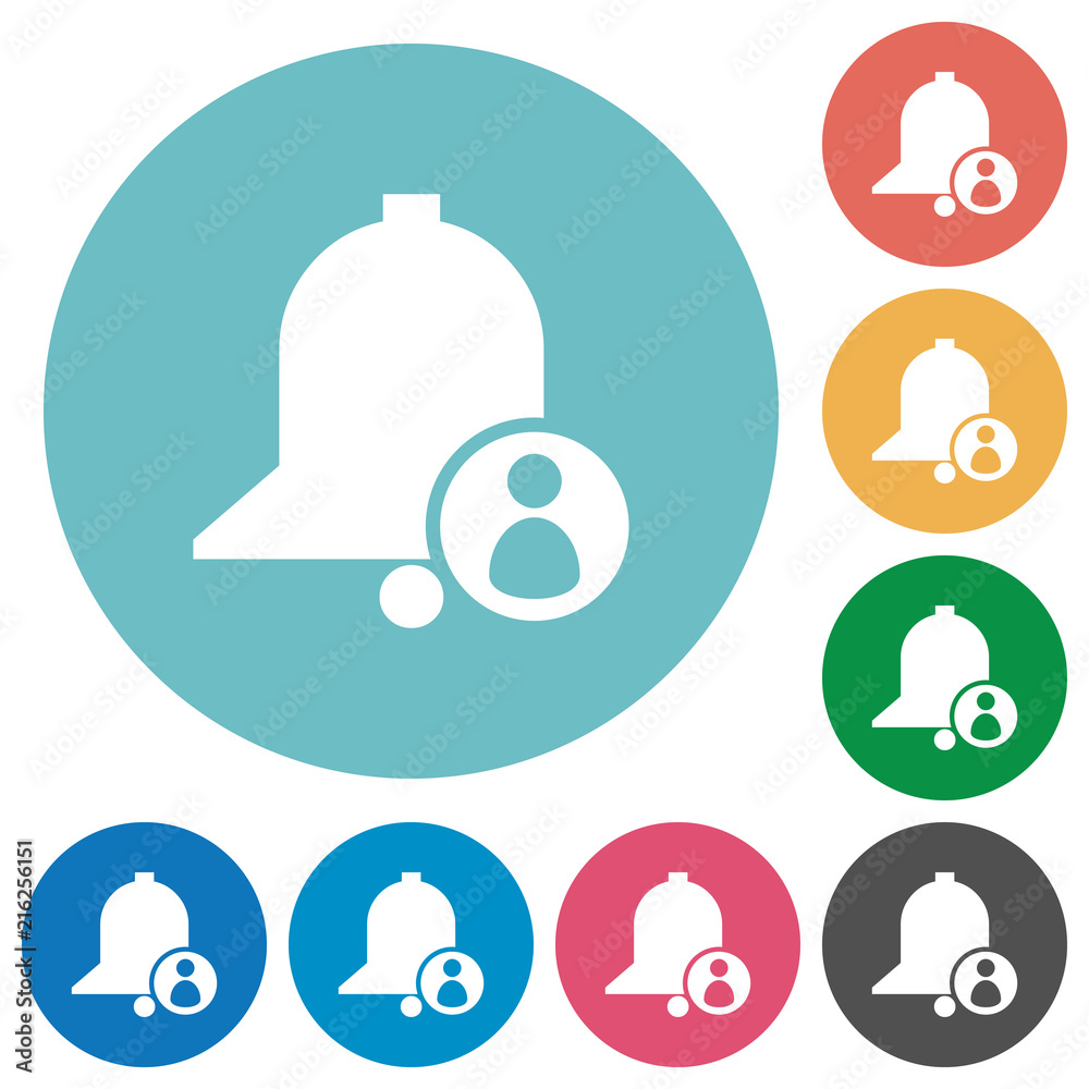 User reminder flat round icons User reminder flat round icons