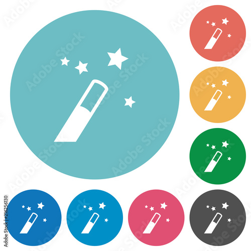 Application wizard flat round icons