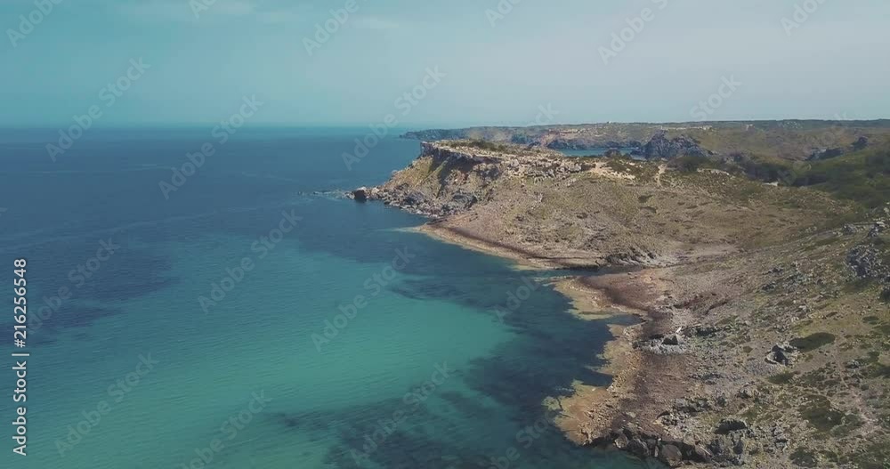Aerial drone view menorca, Balearic Islands Mediterranean Aerial drone view menorca, Balearic Islands Mediterranean