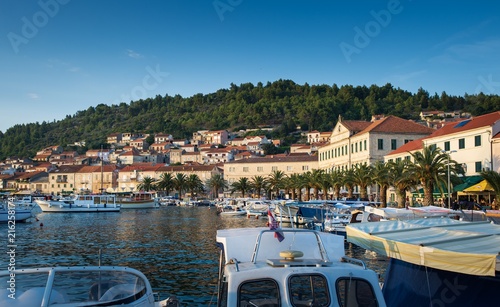 Small Adriatic islabd town Vela Luka in Croatia photo