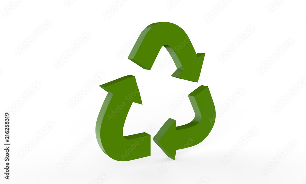 3D Recycle symbol, sign of conservation icon, 3d illustration 3D Recycle symbol, sign of conservation icon, 3d illustration