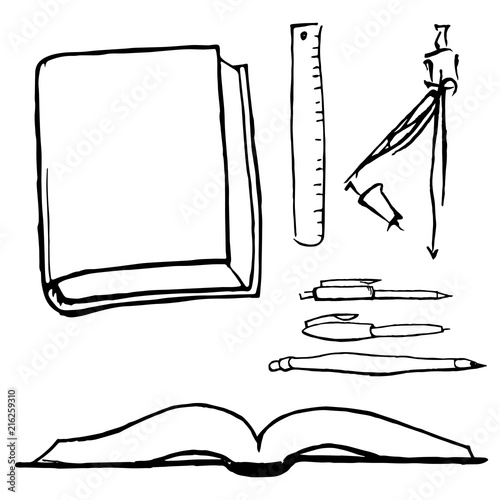 Paterns of school items.