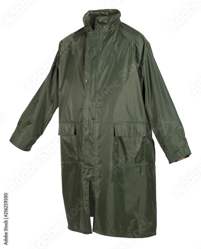 Waterproof raincoat isolated on white
