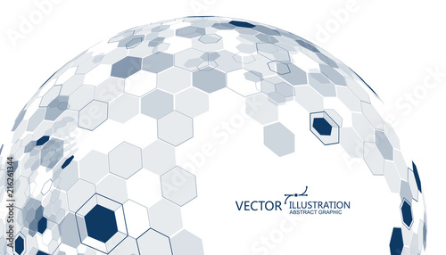 Molecular structure formed the three-dimensional earth, the implication of the sense of science and technology.