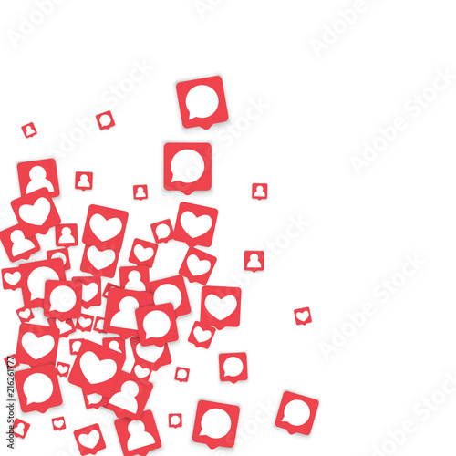 Social media marketing background. 