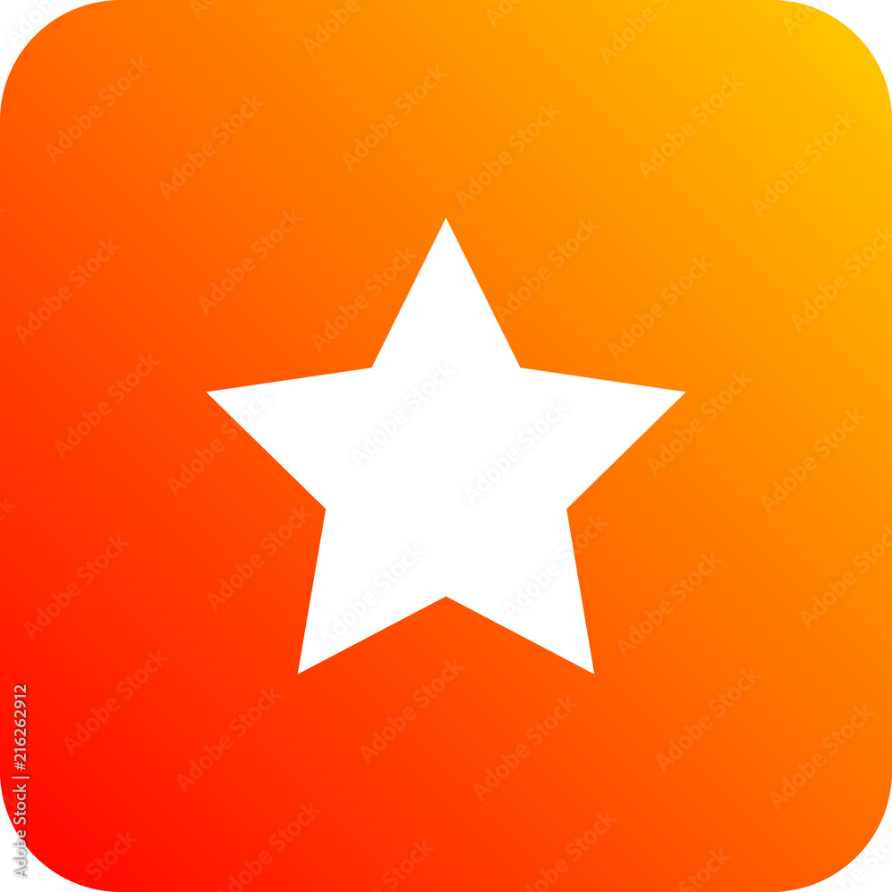 Colorido icono ilustrado para negocios y web con estrella Colorido icono ilustrado para negocios y web con estrella