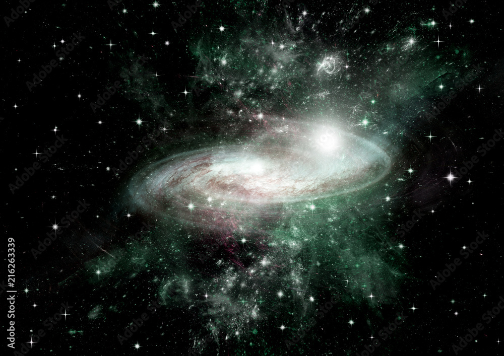 galaxy in a free space galaxy in a free space