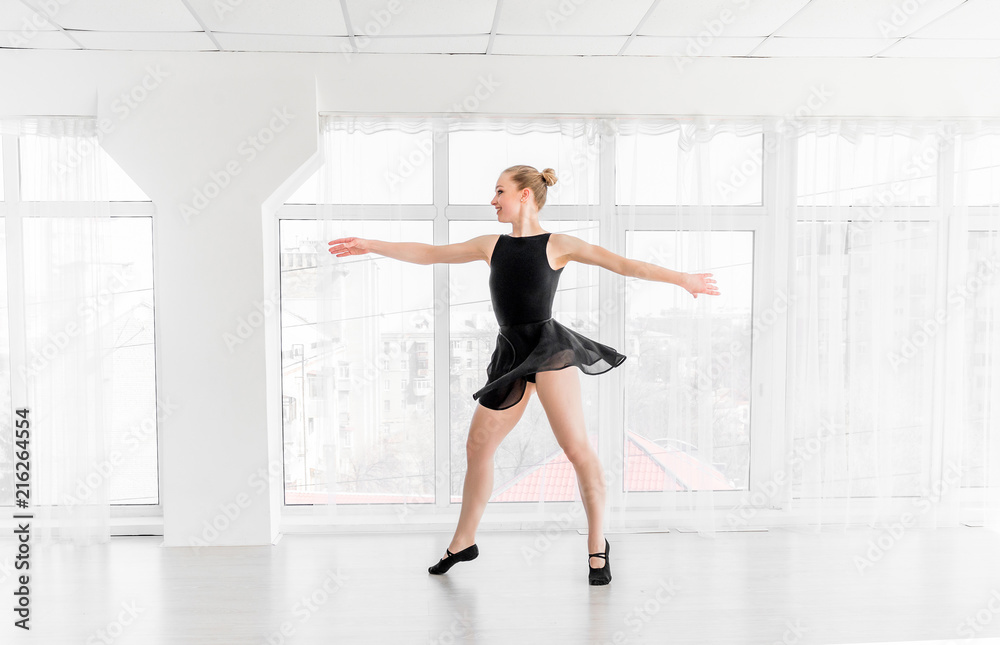 Young ballerina practising ballet moves Young ballerina practising ballet moves