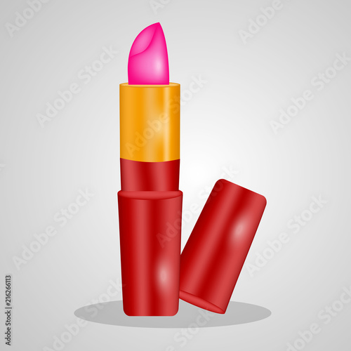 Illustration of background with Lipstick with different shades
