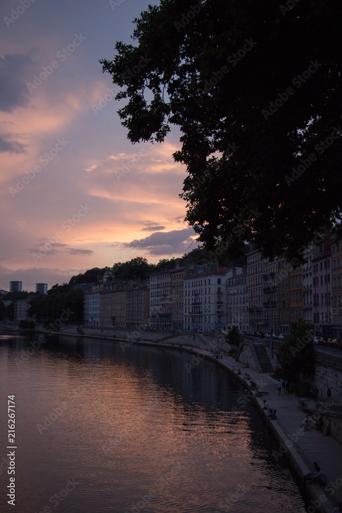 vue du quaie lyon france