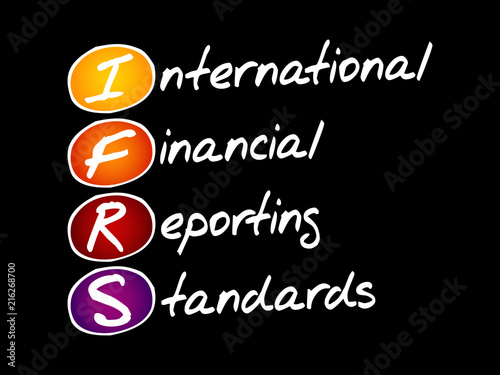 IFRS - International Financial Reporting Standards, acronym business concept