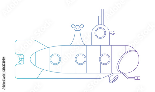 submarine underwater isolated icon vector illustration design