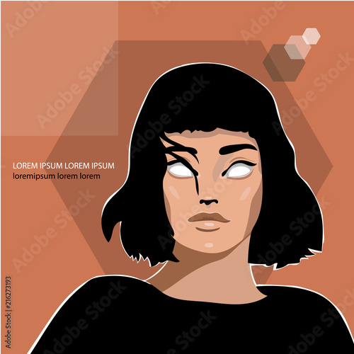 Big vector set of dress up constructor with different woman eyelashes, glasses, lips in trendy flat style. Female faces