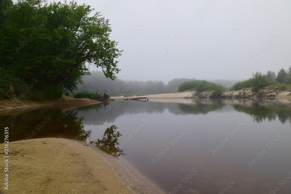 Obraz premium утро на реке,