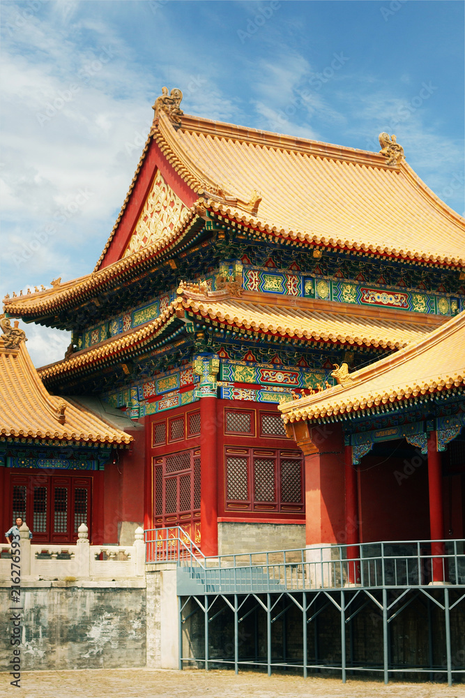 Detail of architecture ,of the forbidden city in Beijing,China