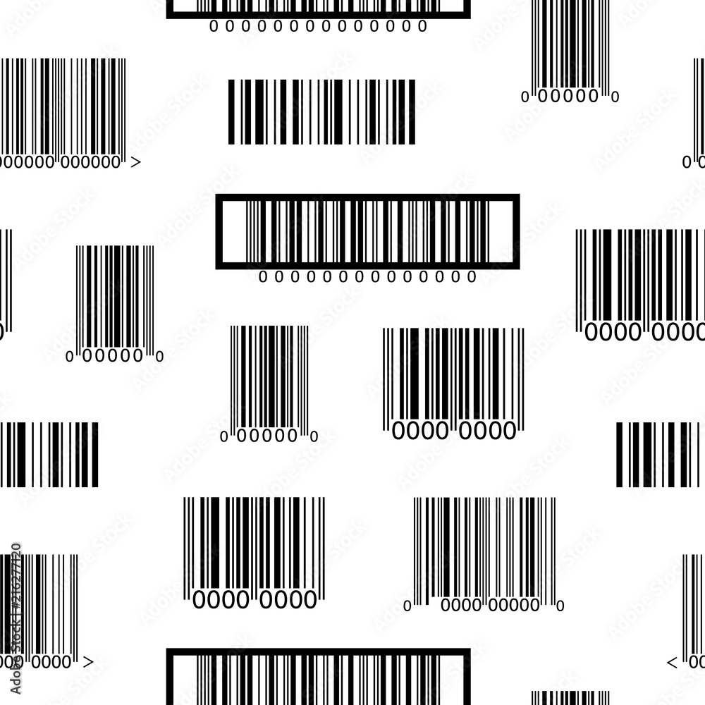 Seamless black and white pattern with barcodes Seamless black and white pattern with barcodes