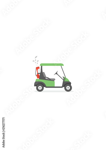 Golf cart. flat style. isolated on white background