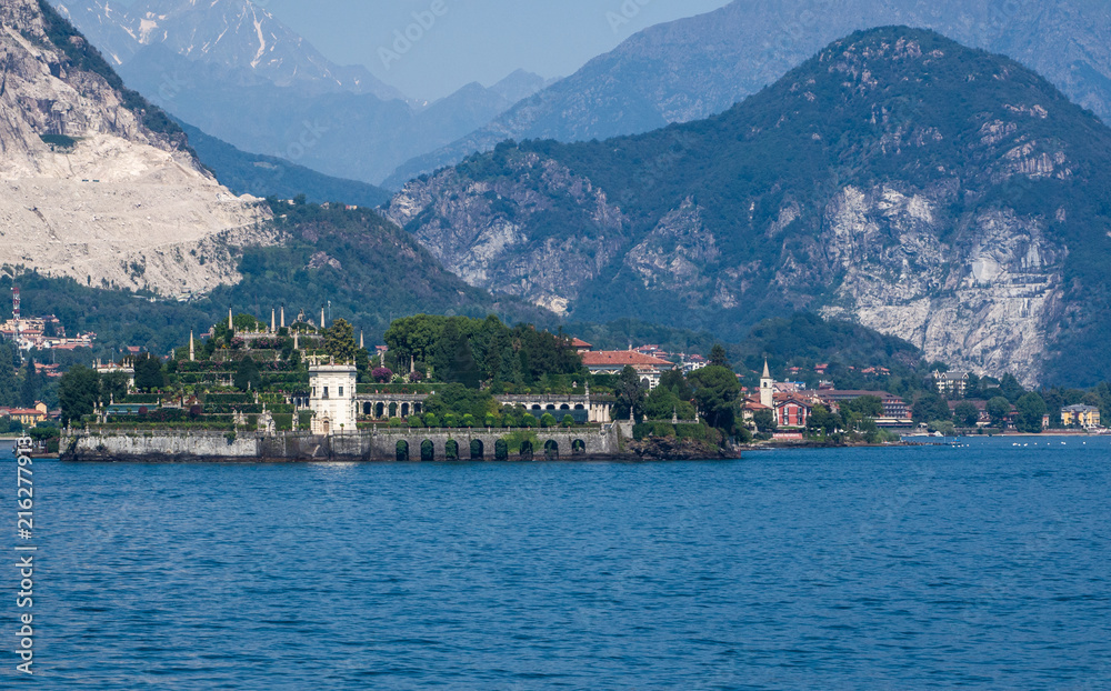 Borromean Islands in the middle of Lake Maggiore, Italy