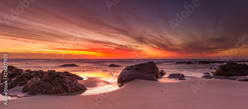 Orange Sunset at the Beach in Western Australia