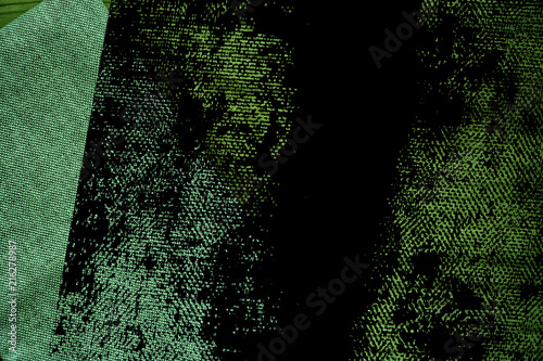 Grunge Ultra green Linen fabric surface for mock-up or designer use, book cover sample, swatch