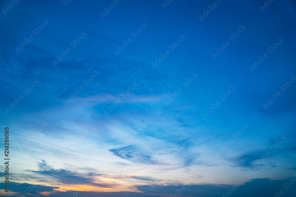 Obraz premium colorful sky&nbsp; twilight sky after sunset with clouds&nbsp;for background .