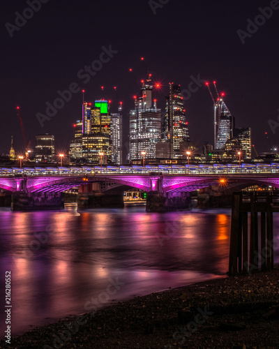 London skyline at night