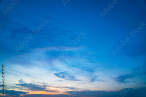  colorful sky  twilight sky after sunset with clouds for background .