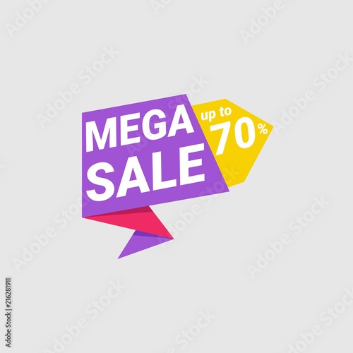 Mega Sale poster, banner. © Aleksandr