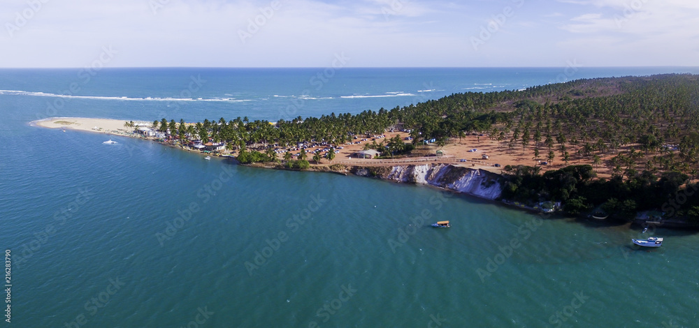 Fototapeta premium Aerial Image of Gunga Point, Alagoas