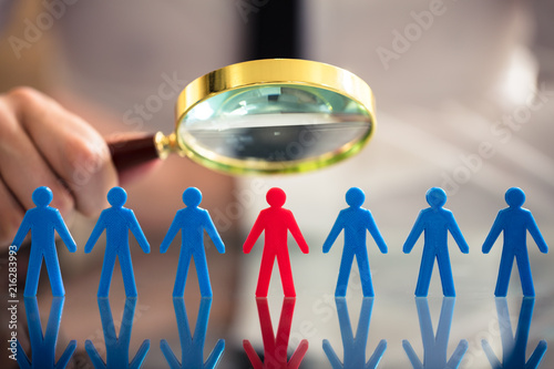 Businessperson Person Holding Magnifying Glass