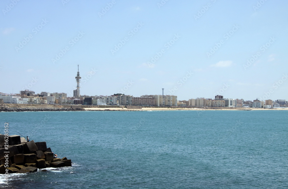 The view of Cadiz is one of the most ancient cities of Western Europe.