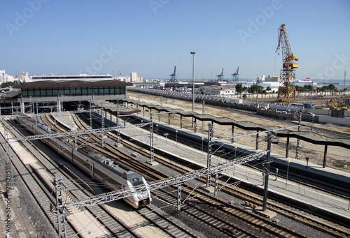 Railway station in the maritime city of Cadiz.