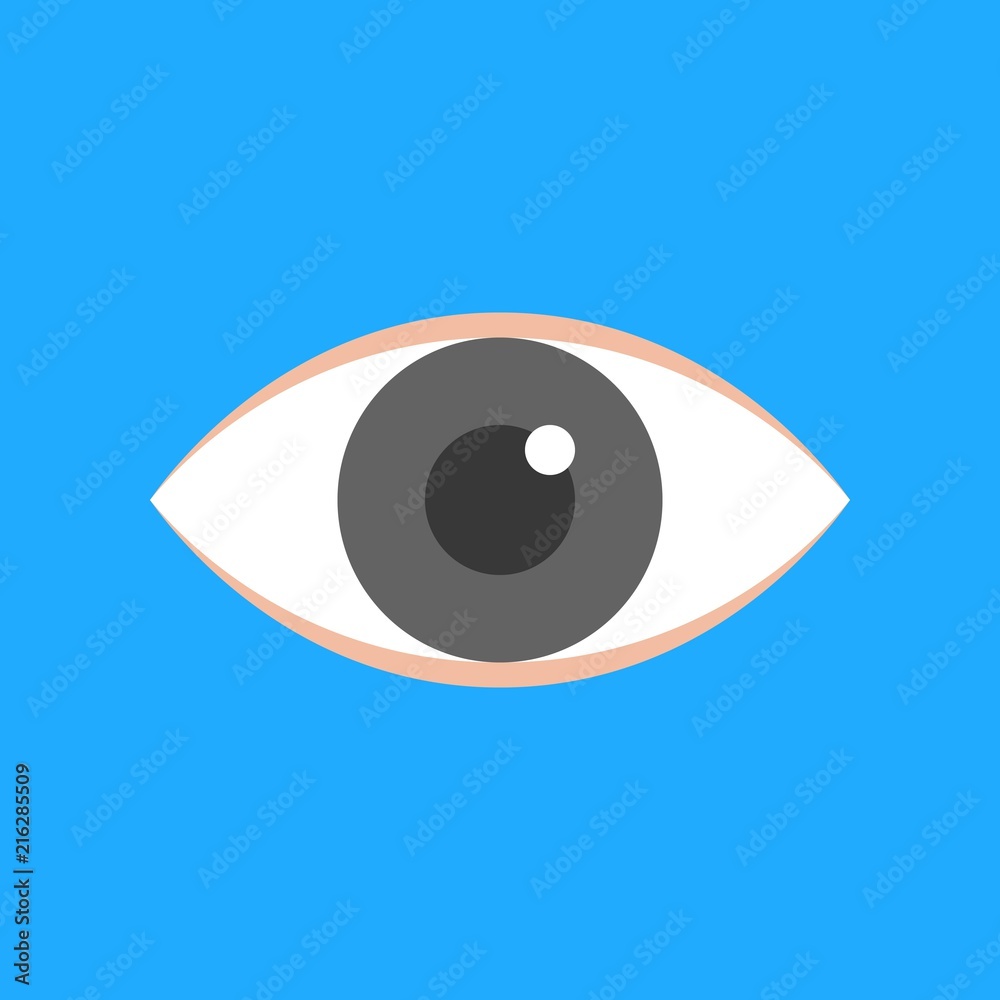 Eye, or optometry sign, medical and hospital related flat design icon set Eye, or optometry sign, medical and hospital related flat design icon set