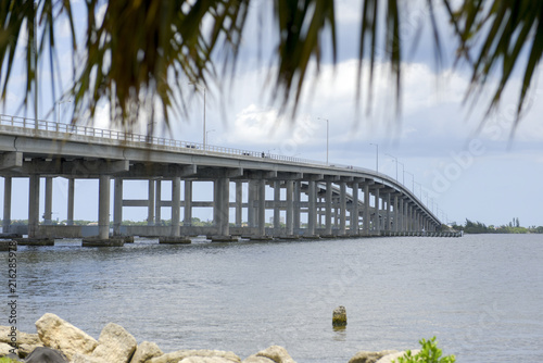 Long bridge in Palm Bay, Florida