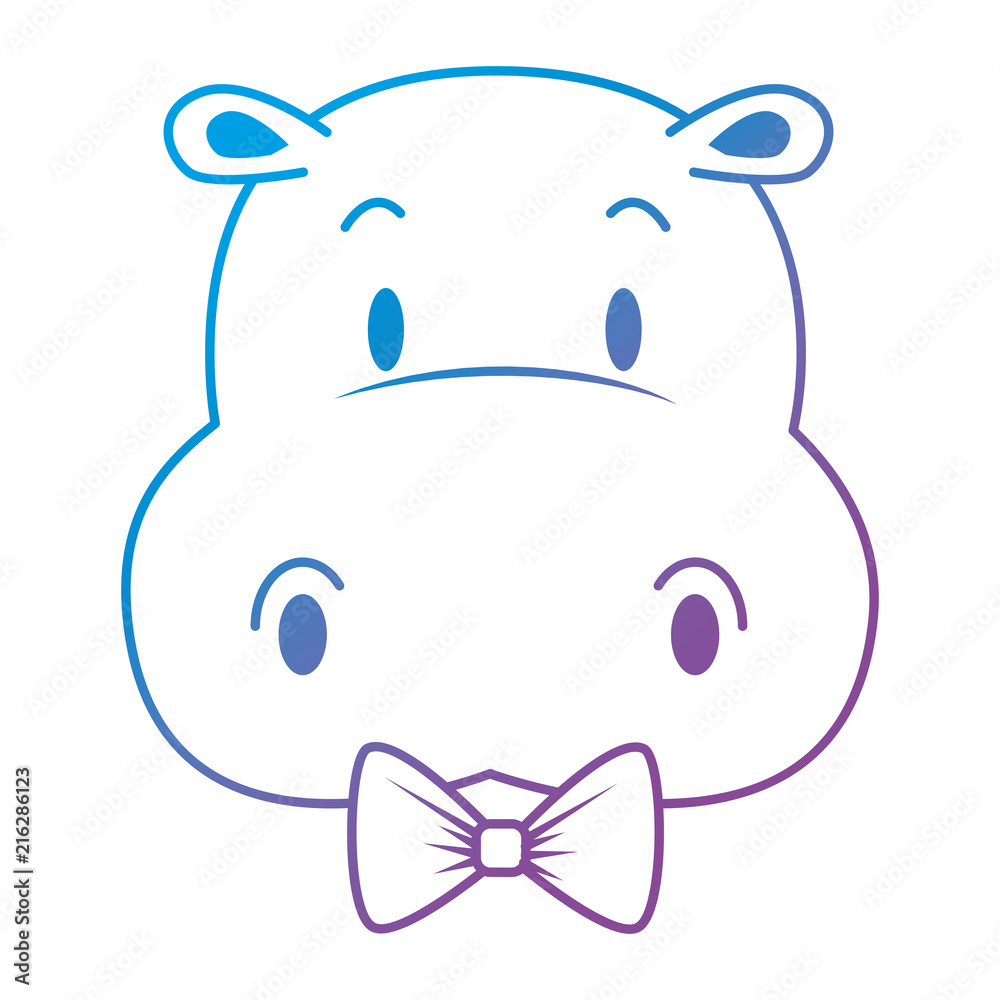 Fototapeta premium cute and adorable hippo character