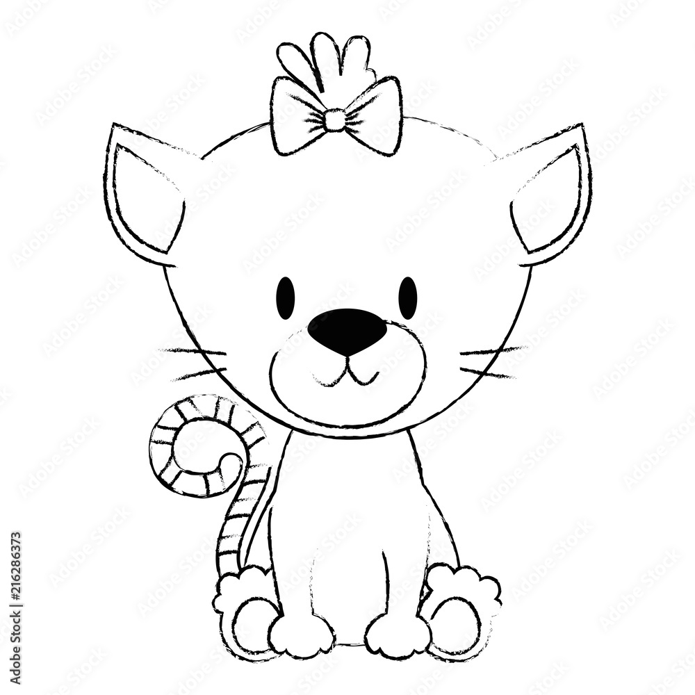 cute and adorable kitty female character