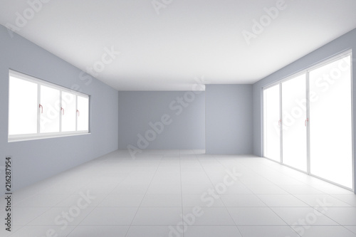 Empty room interior 3d rendering