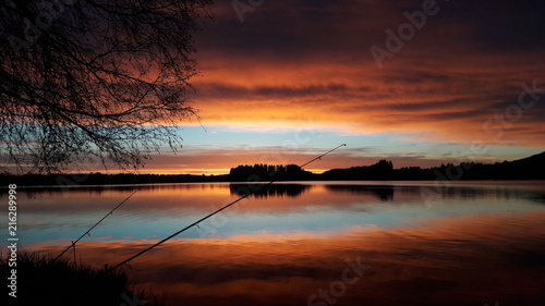 Sonnenaufgang am Grüntensee in Wertach/Allgäu