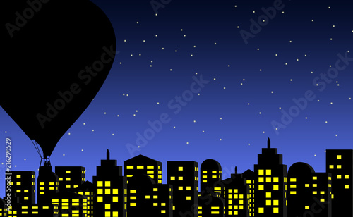 気球と都市
