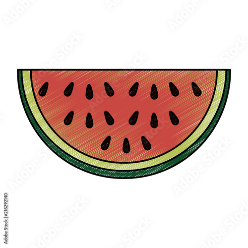 watermelon sliced fruit icon vector illustration design